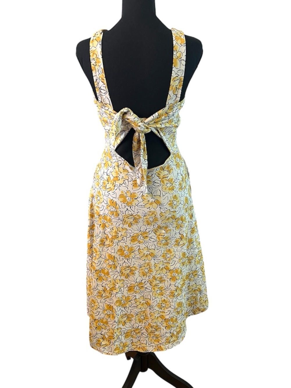 Pact Jolene Organic Cotton Cutout Tie Back Dress - Small - Picture 3 of 6